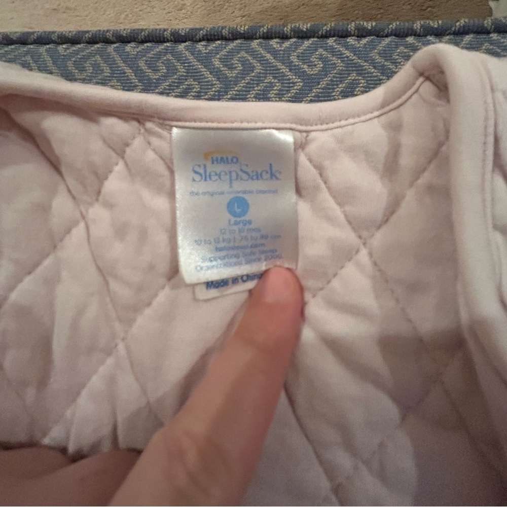 Pink Snowflake Embroidered Halo Sleep Sack - Picture 2 of 3